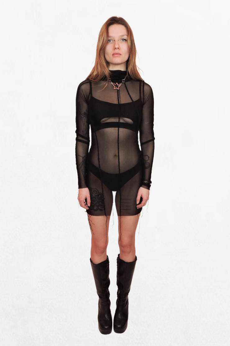 Midnight Black Mesh Dress IVY Berlin Midnight Black Mesh Dress IVY Berlin
