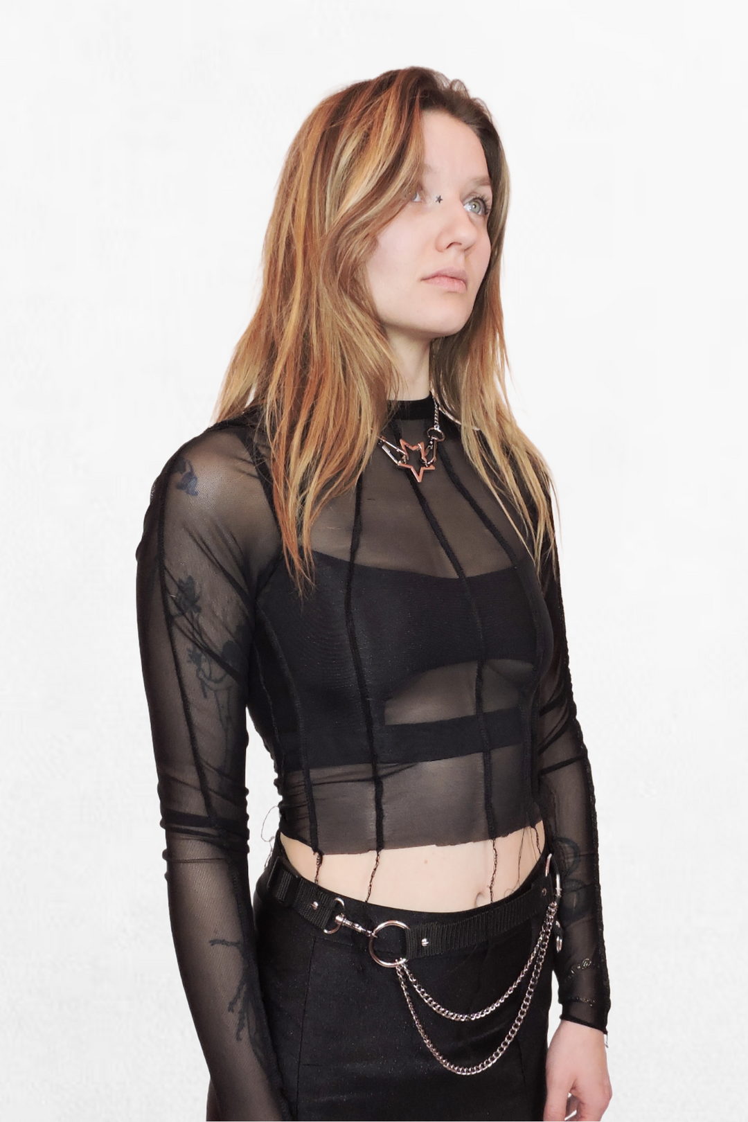 Midnight Black Mesh Top – IVY Berlin