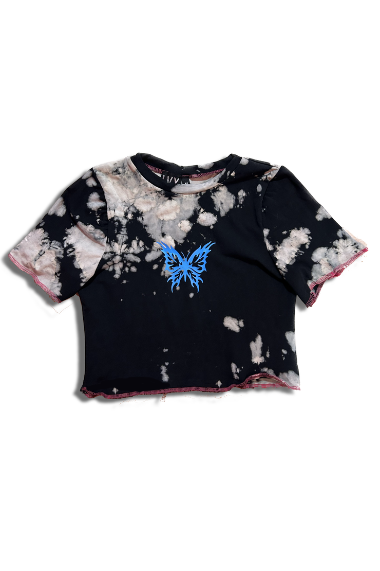 Upcycled Butterfly Crop Top