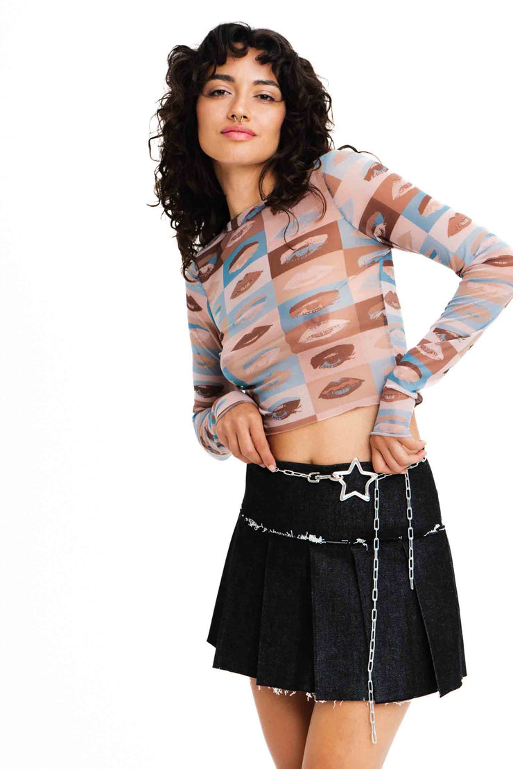 Shooting Star Denim Skirt
