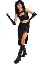 Rebekah Skirt in Black Snake