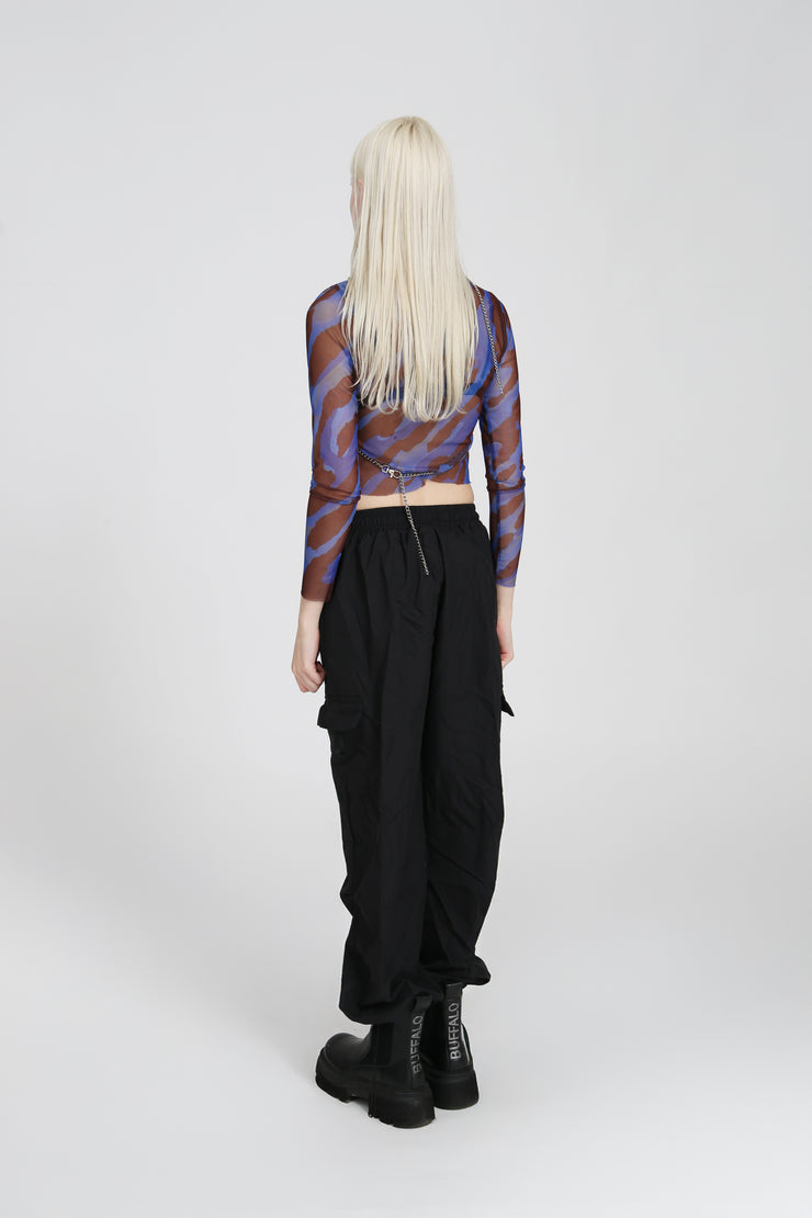 Night Wave Mesh Top