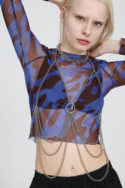 Night Wave Mesh Top