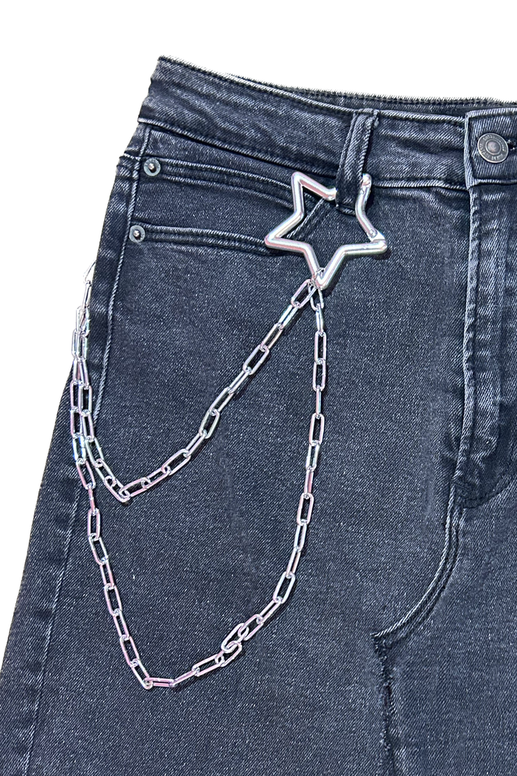 Upcycled Long Jeans Skirt