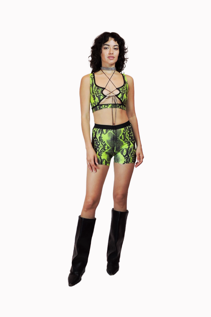 Green Snake Booty Shorts