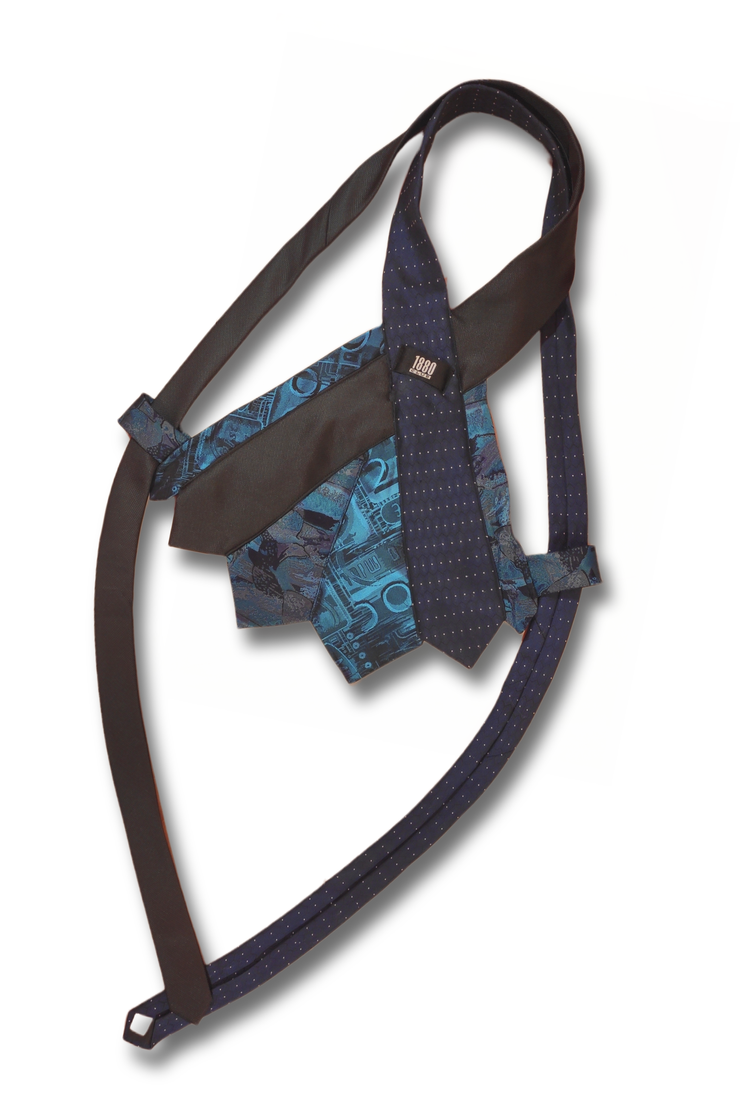 Upcycled Electric Blue Tie Top