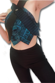 Upcycled Electric Blue Tie Top