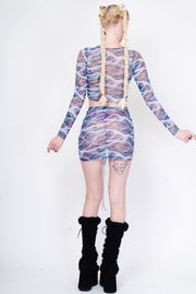 Blue Ice Mesh Top