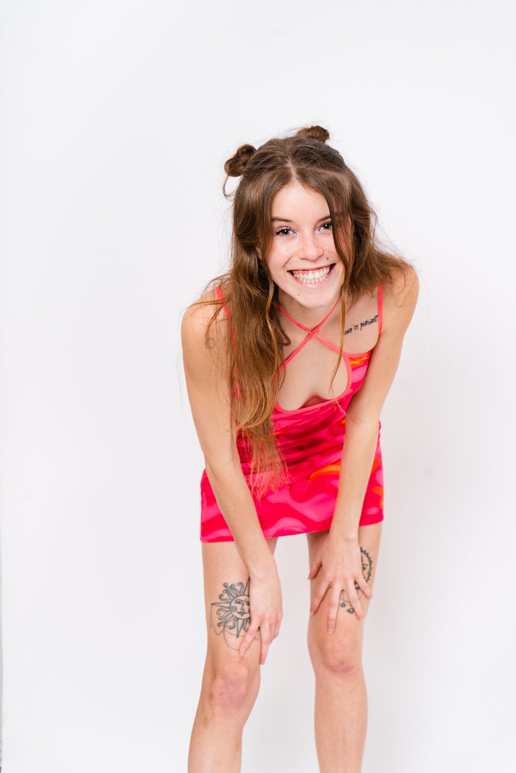 Sport Spice Tennis Dress in PINK LAVA